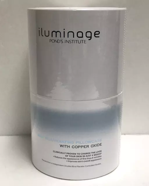 ILUMINAGE Skin Rejuvenating Pillowcase w/Anti-Aging Copper Oxid Standard Sealed