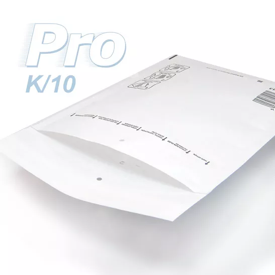 10 Enveloppes à bulles blanches gamme PRO taille K/10 format utile 340x470mm