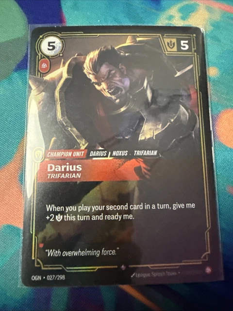 RIFTBOUND LEAGUE OF Legends Origins Foil Rare Darius Trifarian 027/298 ...