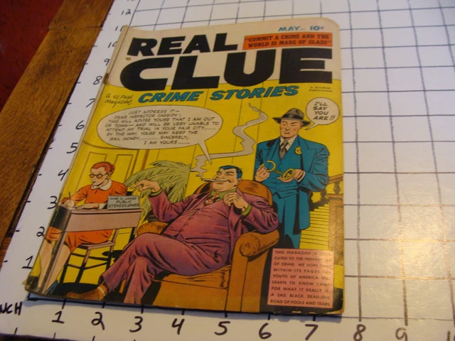 VINTAGE PRE CODE CRIME DECTECTVIE Comic: REAL CLUE CRIME STORIES: may ...