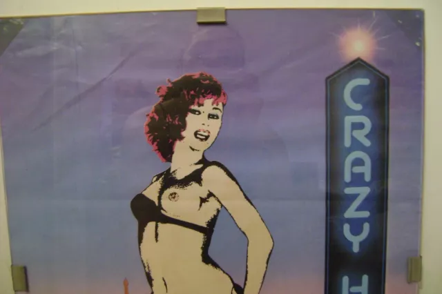 AFFICHE ancienne 1980 : CRAZY HORSE DE PARIS  sous verre 2