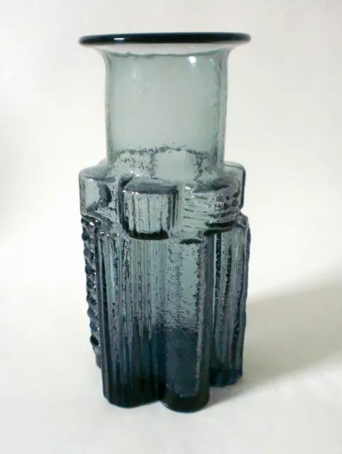 60s Alsterfors Glas Vase 28 cm Per Olof Ström signed mid mod glass verre Sweden