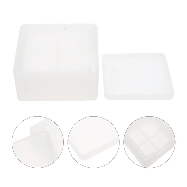 2 Pcs Kerze Pad-Set-Form Quadratische Untersetzer Kristall-Epoxy