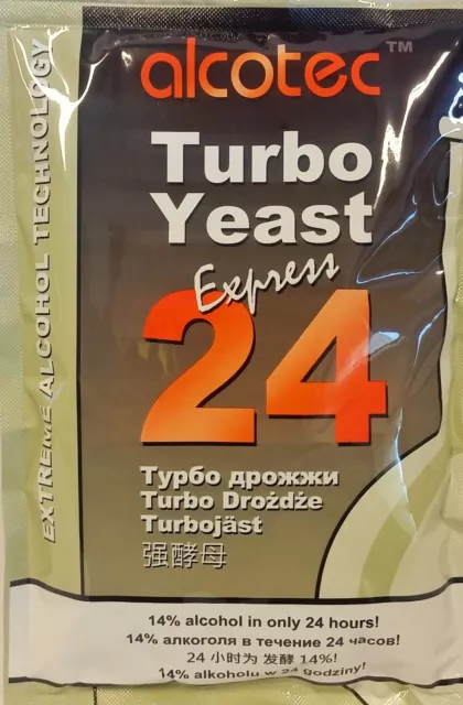 Alcotec 24HR Express Turbo Yeast 10 PACK 14% Alcohol in 24 Hrs - Exreme Alcohol 2