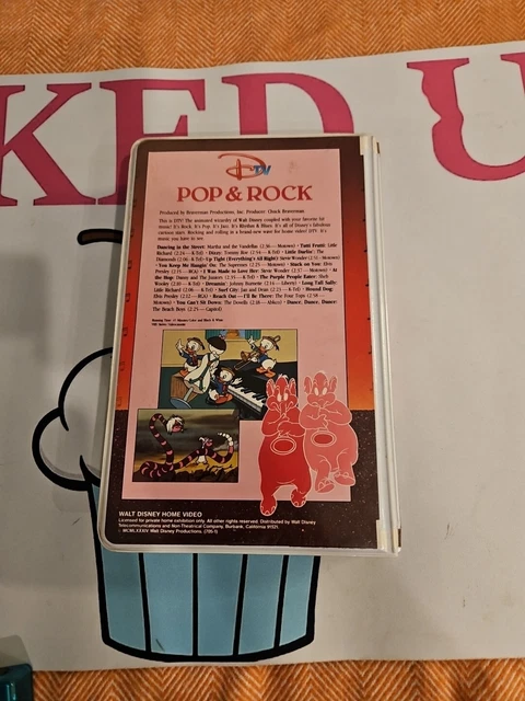 DISNEY'S DTV POP and Rock VHS Video 1984 - Rare In Original Case ...