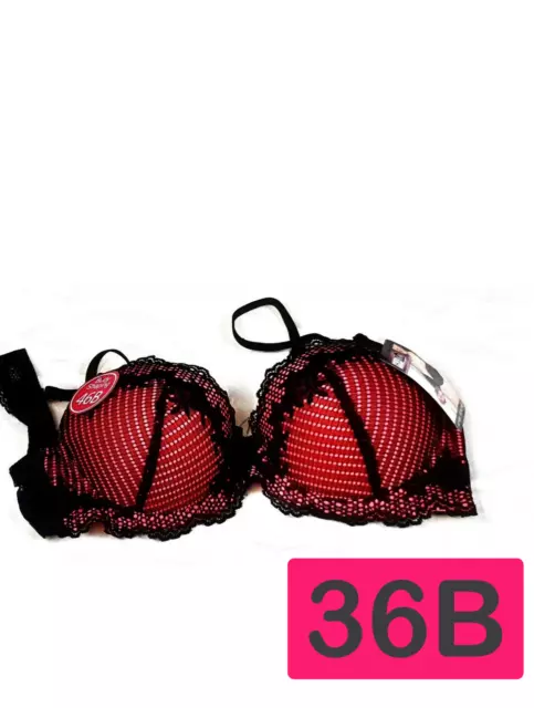 HANA LADIES FLORAL Lace Padded,Wired Full Cup Multi Way Bra Black & Pink  40B Cup £8.99 - PicClick UK