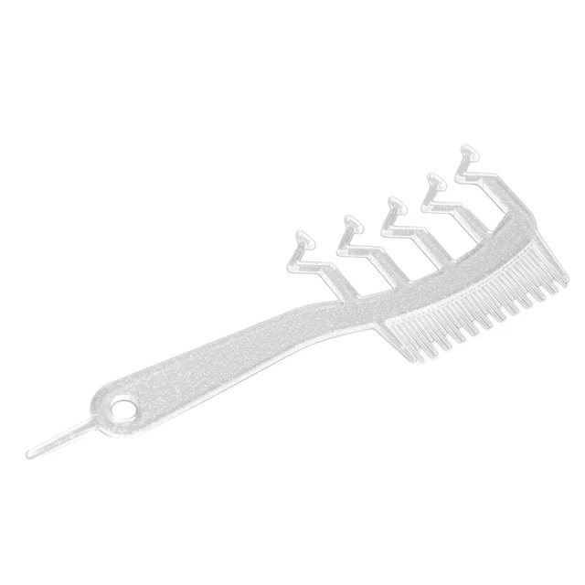 (Glitter Silver)10pcs Z Shaped Wide Tooth Comb Stylish Portable Double Sided
