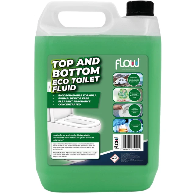 CARAVAN TOILET FLUID 5L Cleaner Rinse Motorhome Green Thetford Cassette