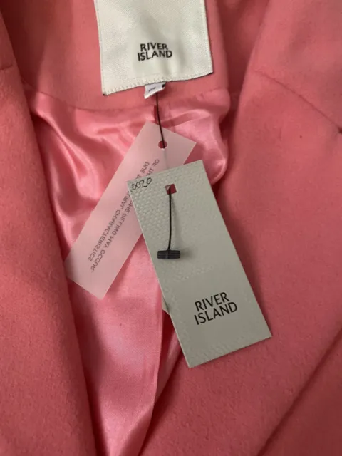 Splendido cappotto intelligente rosa per ragazze River Island età 9 anni nuovo con etichette prezzo disponibile £45 morbido 4