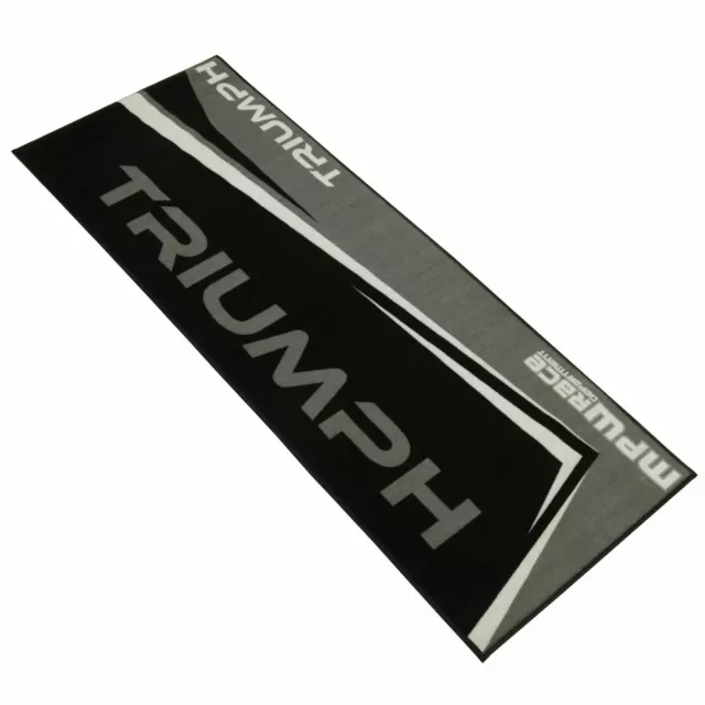 MPW Race Dept Non-slip 200x75cm Motorcycle Garage Workshop Mat Triumph for Grey