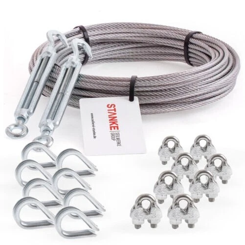 Câble en Fils D'Acier Inoxydable Set Acier Serre-Câble Dispositif de Serrage