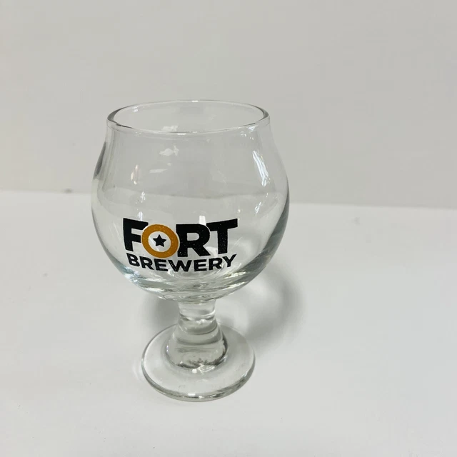 Fort Brewery Snifter Flight Glass 4 oz Fort Worth Texas Beer Logos Advertisement
