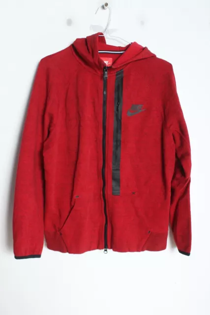 Maglione con cappuccio Nike bambini giovani cerniera - rosso scuro - XL (anziani adolescenti) (x-z1)