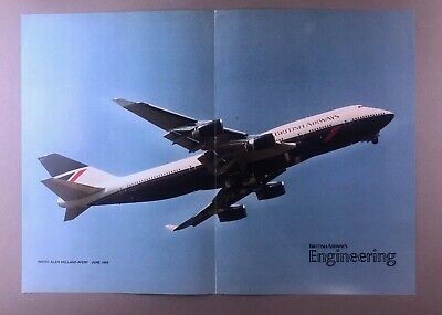 British Airways Boeing 747 Airline Poster Ba - June 1989