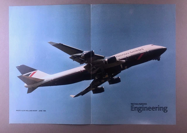 BRITISH AIRWAYS BOEING 747 Airline Poster Ba - June 1989 £29.95 ...