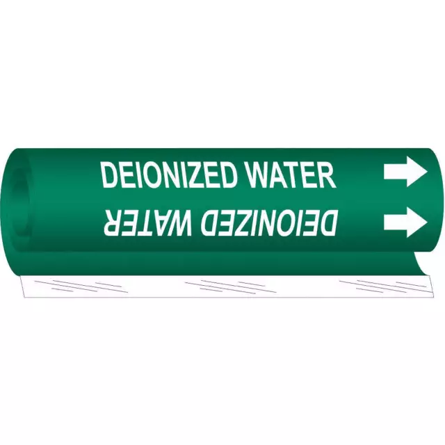 BRADY 5671-O Pipe Marker,Deionized Water,5in H,8in W 24VC37