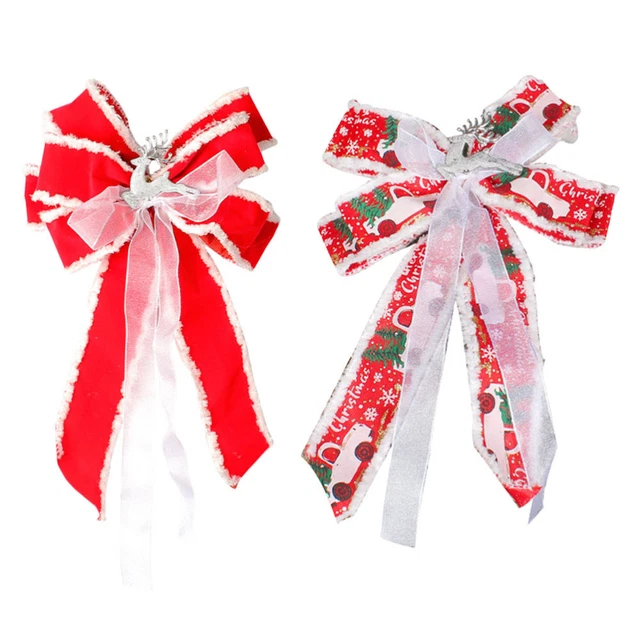 2Pcs Holiday Decorative Bows Handwerk Weihnachten Bögen Weihnachten Kranz Bögen