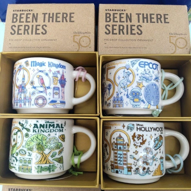 WDW Walt Disney World 50th Anniversary Starbucks Been There Series Mug Set
