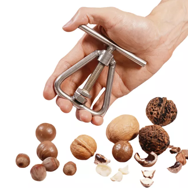 stainless steel Nut Cracker Walnut Pecan Almonds Sheller Convenient Plier