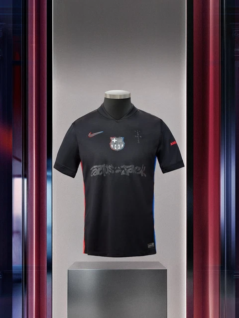 JERSEY FC BARCELONA x Travis Scott Black AWAY 24/25 Men Kit L - IN