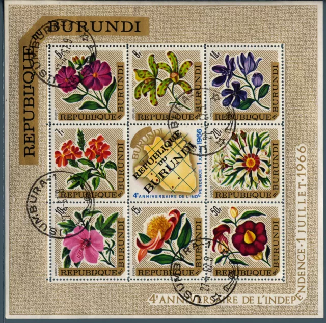 BURUNDI - BF - 1966 - Fiori