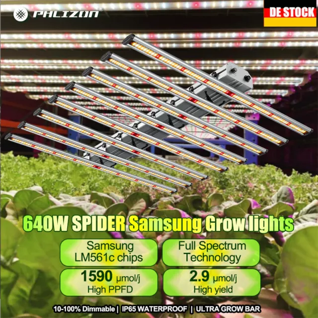 640W Spider LED LM561C Grow Light Bar 6x6ft IR Commercial Indoor Lamp Veg Flower