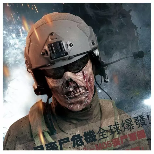 Tactical Protect Mask Army Half-face Corpse Dead Zombie Skull Airsoft Paintball