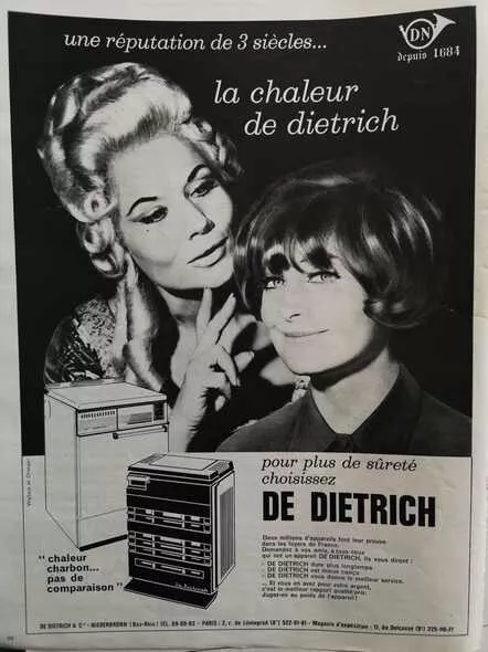 PUBLICITE de 1965 - De Dietrich - appareils ménagers - Radiateur & chaleur - 894