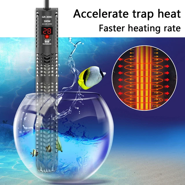LED Digital Aquarium Water Heater Submersible Fish Tank Thermostat Heating Rod