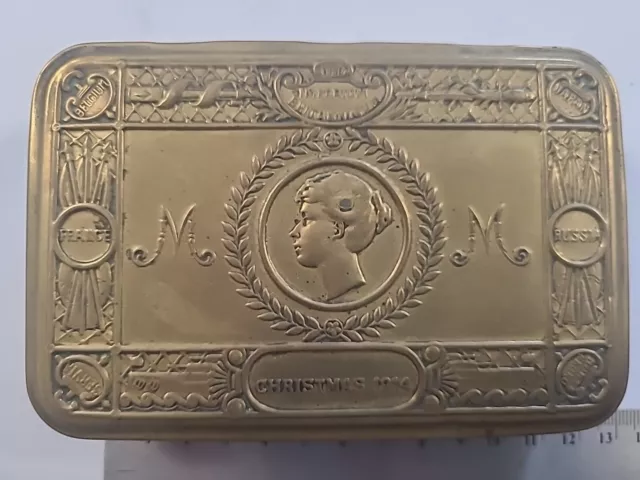 Military WW1 Princess Mary Christmas 1914 Gift Tin World War One Empty (6003)