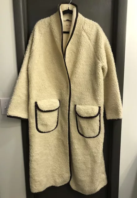 NWT Free People Irresistible Teddy Faux Shearling Long Cardigan Cream Sz S $198