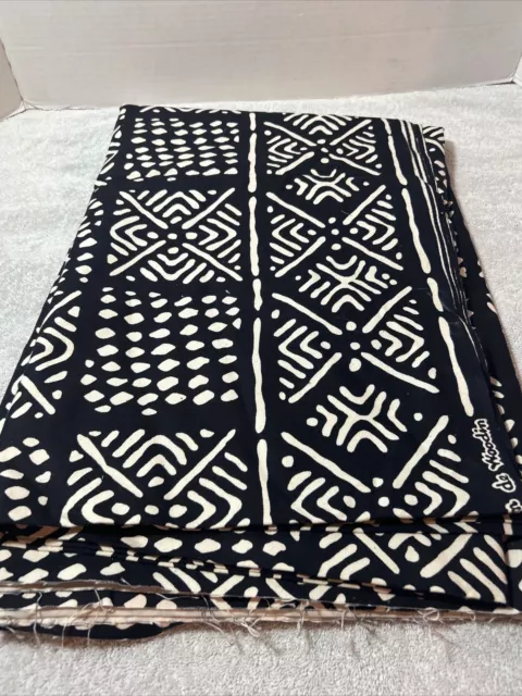 "Tela de barro negra Mali 144"" X 47 1/2"""