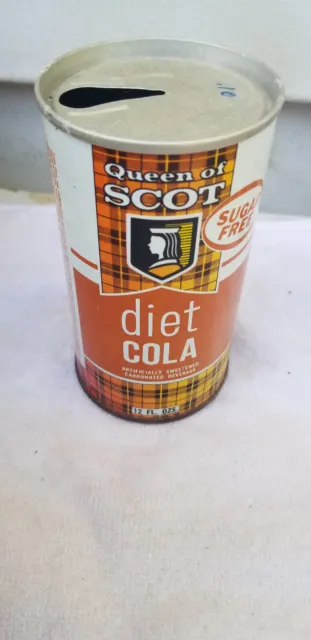 Queen Scot Lad  Diet Cola Straight Steel  Soda Can Cans Empty Up