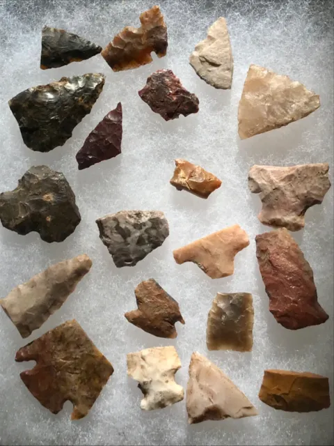 20 Colorado High Mountain Arrowheads Artifacts Case Some Paleo Quality Authentic