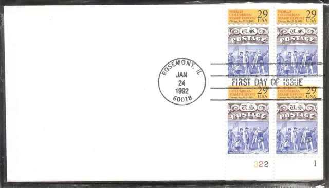 US Scott # 2616 World Columbian Stamp Expo FDC. Ready For Cachet.