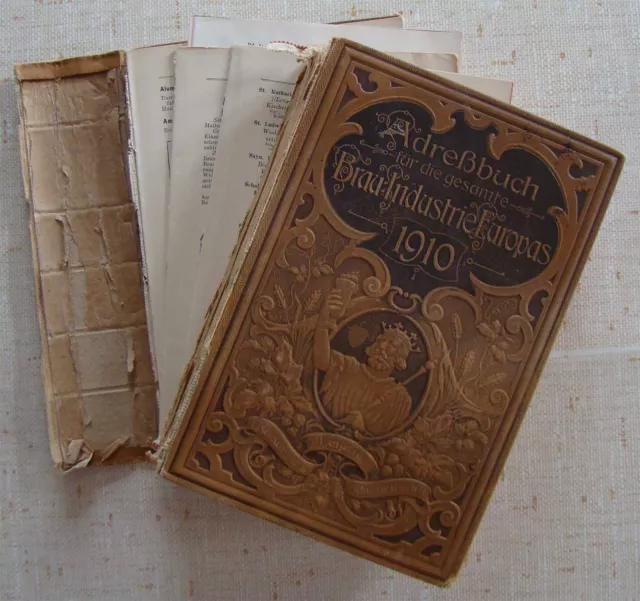 altes Brauerei Adressbuch von 1910 , Verlag von Eisenschmidt & Schulze