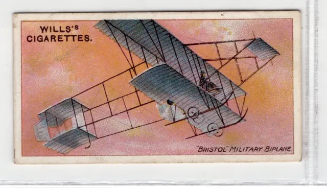 Wills Australia Aviation Card #51 Bristol Military Biplane 1910 England