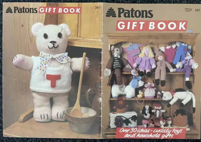Patons Geschenkbuch STRICKEN + HÄKELMUSTER Clown Hund Spielzeug Puppen Katze Puppen 267