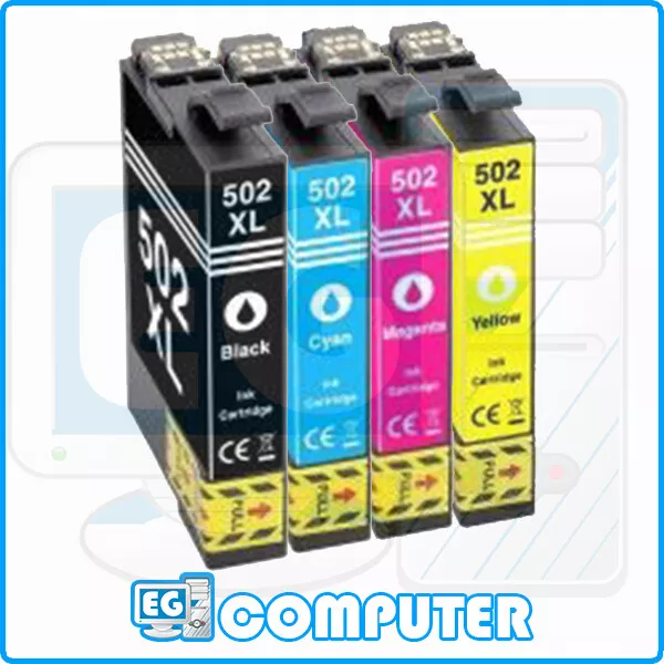 KIT 4 CARTUCCE PER EPSON COMPATIBILI T502XL WorkForce WF-2860DWF WF-2865DWF