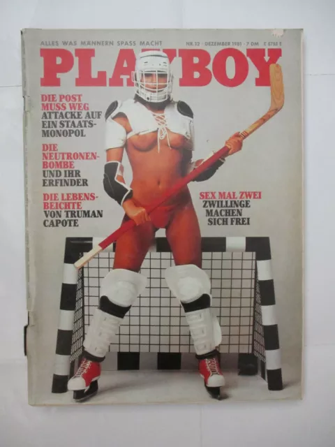 Playboy + 12/1981 + Eishockey + Zwillinge + Truman Capote + Havanna + Zigarre +