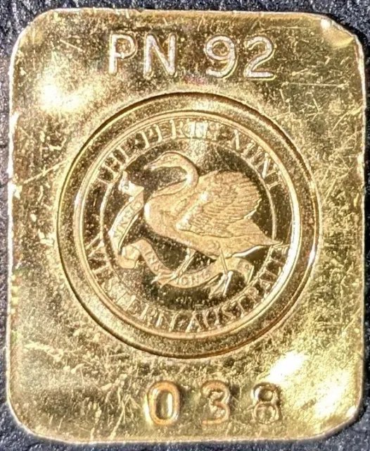 1992 Gold Bar The Perth Mint Swan Vs Snake Special Edition #38 Australia Rarity