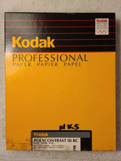 Kodak Professional 8x10 Polycontrast III RC E Photo Paper 100ct Exp 1970s?