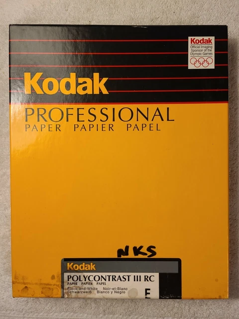 Kodak Professional 8x10 Polycontrast III RC E Photo Paper 100ct Exp 1970s?