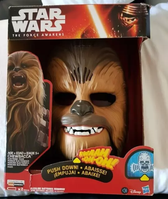 Star Wars Chewbacca Wookie Talking Electronic Mask The Force Awakens NEW IN BOX 2