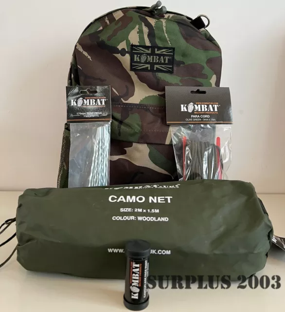 DPM Camo Army Den Kit Kid's Children's Rucksack Netting Cadet Style