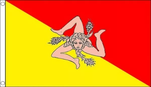 SICILY FLAG 5' x 3' Sicilian Sicilia Italy Italian Italia Flag