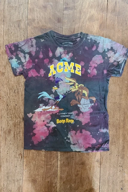 LOONEY TUNES SHIRT Acme Road Runner Wiley Coyote Anvil Beep Beep Tie