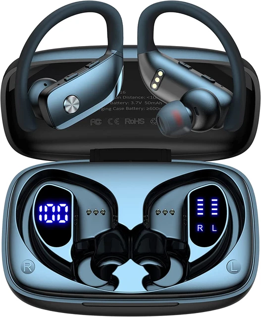 Wireless Earbuds Bluetooth Headphones 48Hrs Play Back Sport Earphones with LED D
