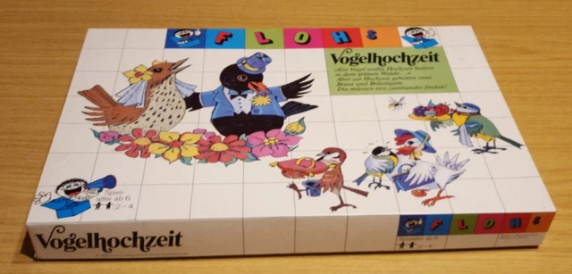 Absolute Rarität. Brettspiel: Floh's Vogelhochzeit. Wunderschönes Familienspiel.
