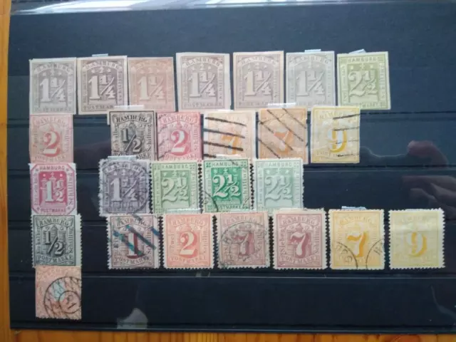 ALLEMAGNE - ALTDEUTSCHLAND - HAMBURG - Lot de timbres neufs * et oblitérés